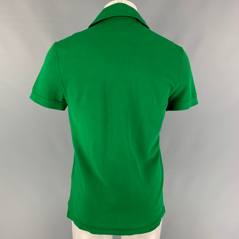 TOM FORD Size S Green Pique Buttoned Collar Polo