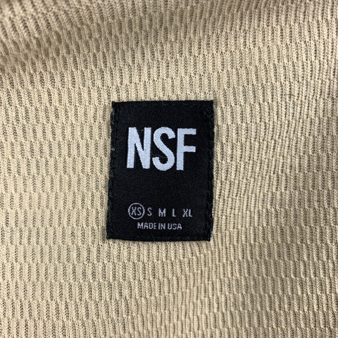 NSF Size XS Indigo Wash Distressed Denim Trucker Jacket