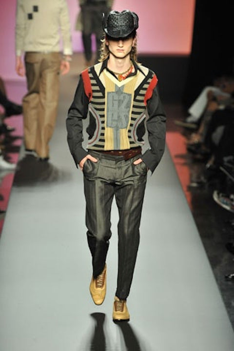Jean Paul Gaultier GAULTIER2 Spring 2009 Size M Multi-Color Knitted Cotton Pullover