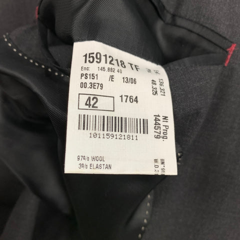 PS by PAUL SMITH Taille 42 Manteau de sport à revers en laine anthracite
