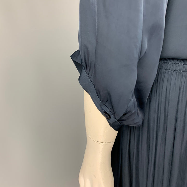 GERARD DAREL Talla 14 Vestido azul marino con cinturilla elástica de poliéster
