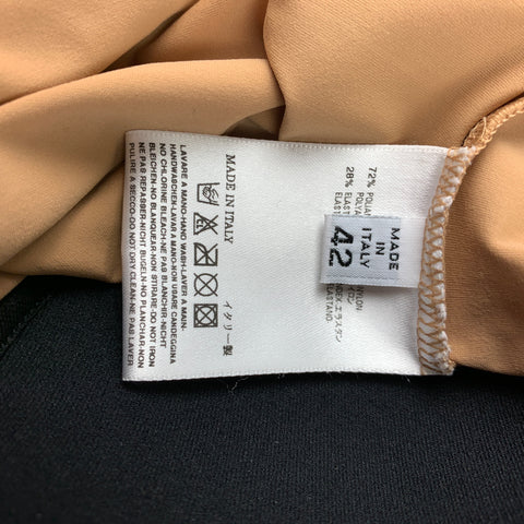 MAISON MARTIN MARGIELA 2007 Size 6 Nude &  Black Nylon Bra Bodysuit