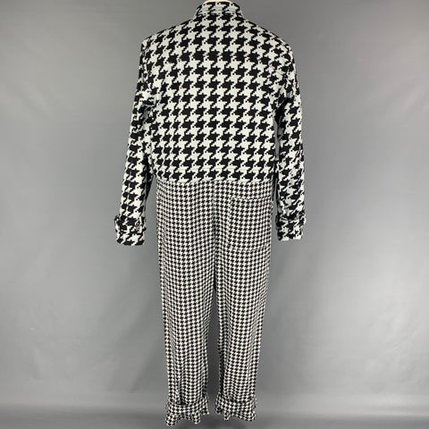 IVY PARK Size XL Black White Houndstooth Cotton Jumpsuit
