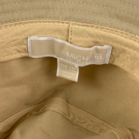 MICHAEL by MICHAEL KORS Size One Size Beige Gold Canvas Hat