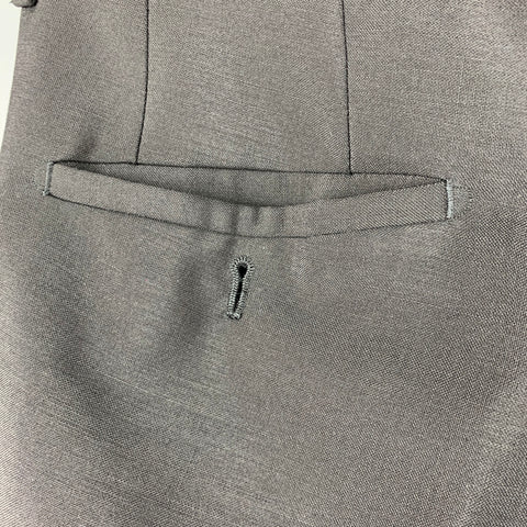 EMPORIO ARMANI Size 32 Black Solid Mohair Wool Tuxedo Dress Pants