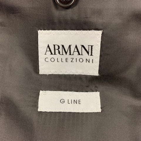 ARMANI COLLEZIONI G Line Size 40 Charcoal Virgin Wool Single Breasted Suit