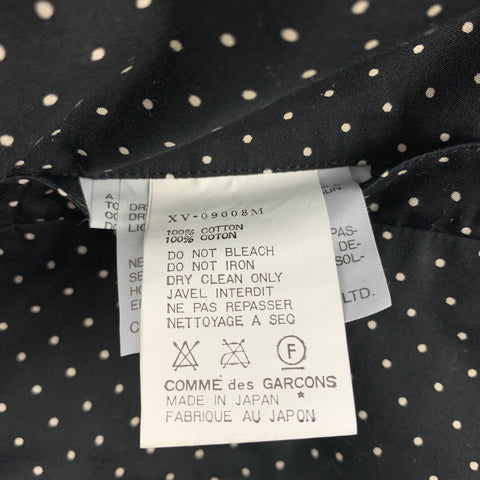 COMME des GARCONS HOMME PLUS Size M Black & White Dots Cotton Tuxedo Vest