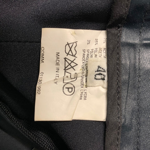 BALMAIN Talla 4 Pantalones casuales sólidos de mezcla de acetato azul marino