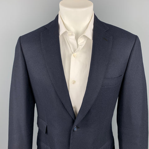 BRIONI Size 38 Navy Cashmere Notch Lapel Custom Sport Coat