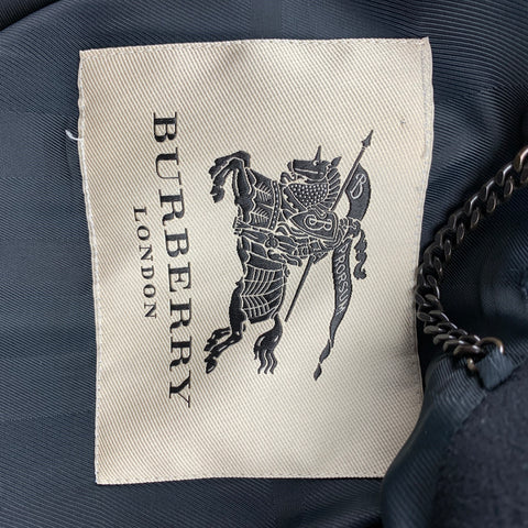 BURBERRY LONDON Size 36 Black Wool Double Breasted Peacoat