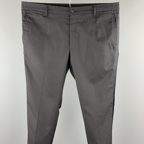 DOLCE & GABBANA Size 34 Black Wool Blend Zip Fly Dress Pants