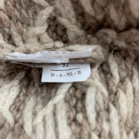 BRUNELLO CUCINELLI Size 42 Oatmeal Fairisle Cashmere Buttoned Jacket