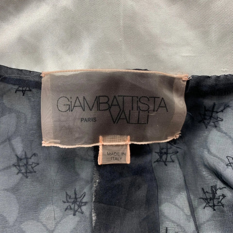 GIAMBATTISTA VALLI Size S Gray Beaded Embellishes Cotton / Polyester Evening Coat GIAMBATTISTA VALLI