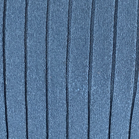 PAUL SMITH Size M Blue Ribbed Cotton Pullover