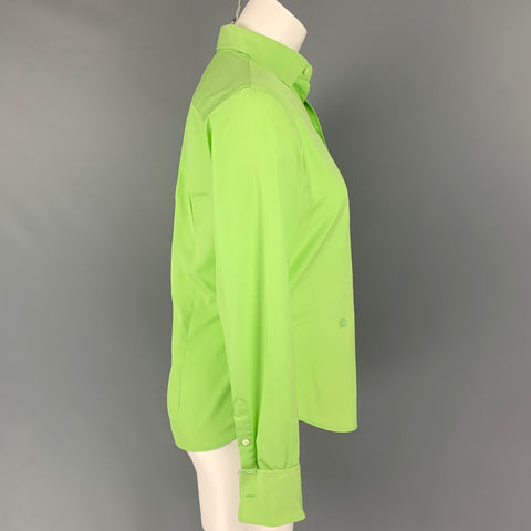 Collection RALPH LAUREN Taille 8 Chemise à manchette française en coton chartreuse