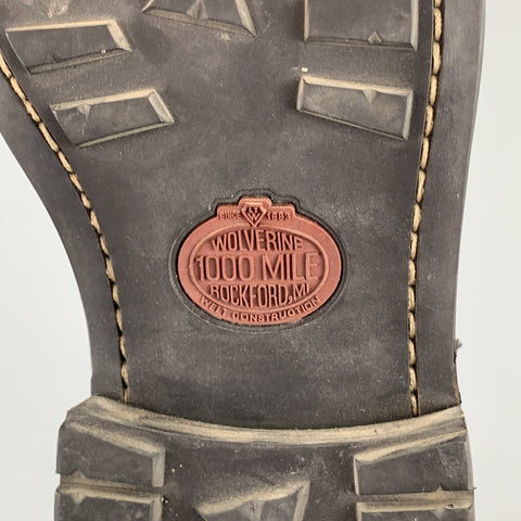 WOLVERINE Wyatt Size 7.5 Gray Wingtip Leather Boots