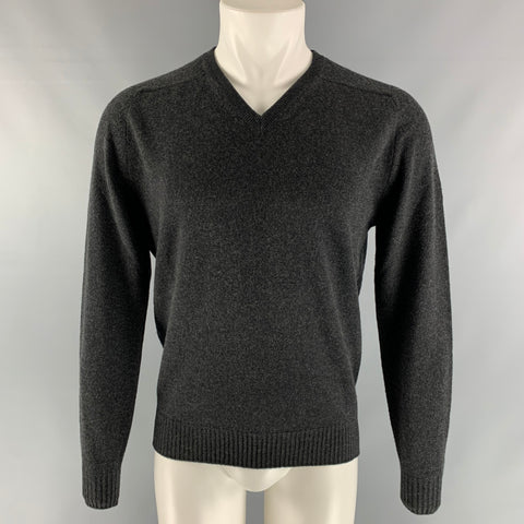 BROOKS BROTHERS Jersey de punto de cachemir con cuello en V talla S color carbón