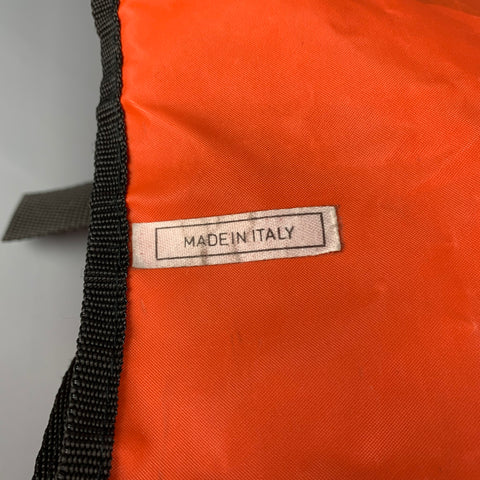 FRANKIE'S GARAGE Orange Black Print Nylon Messenger Bag