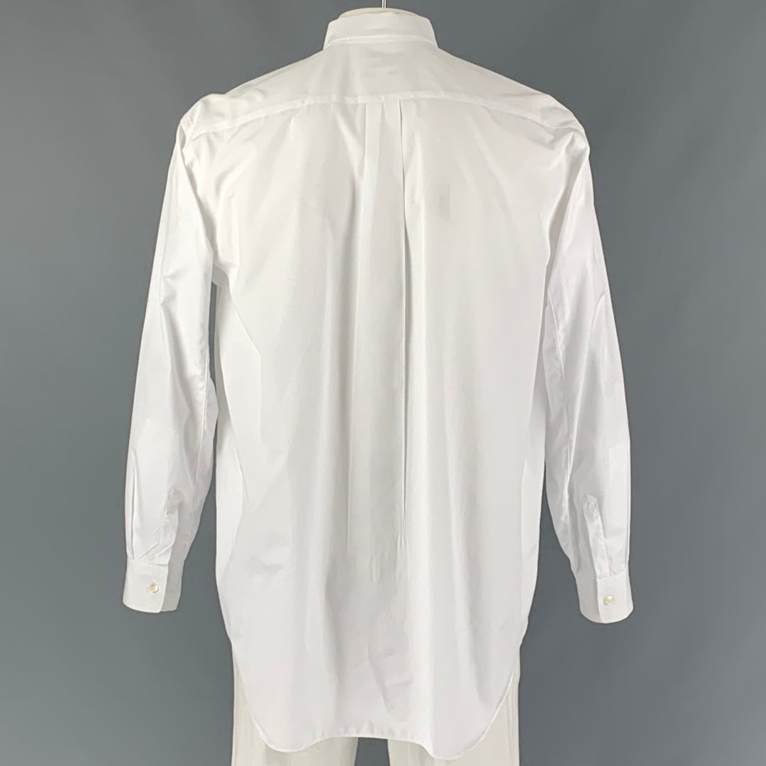 COMME des GARCONS SHIRT Size L White Cotton Button Up Long Sleeve Shirt