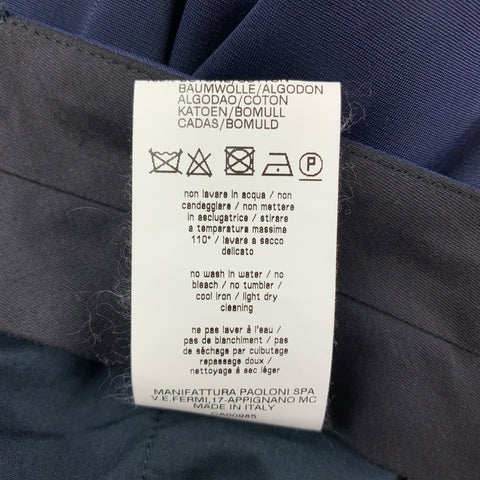 MSGM Taille 36 Pantalon décontracté en polyester / polyamide color block bleu marine et marron
