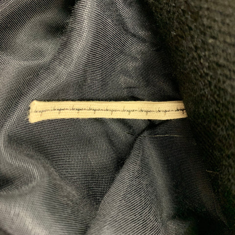 MS BRAQUE Size 40 Navy Twill Wool Double Breasted Coat