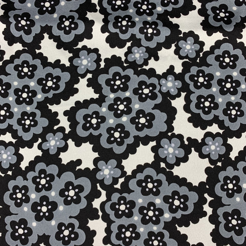 TOM FORD Black & Grey Print Silk Pocket Square