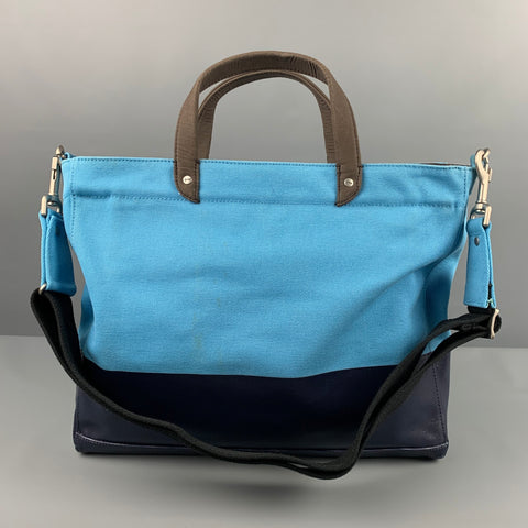 JACK SPADE Blue Navy Color Block Canvas Tote Bag