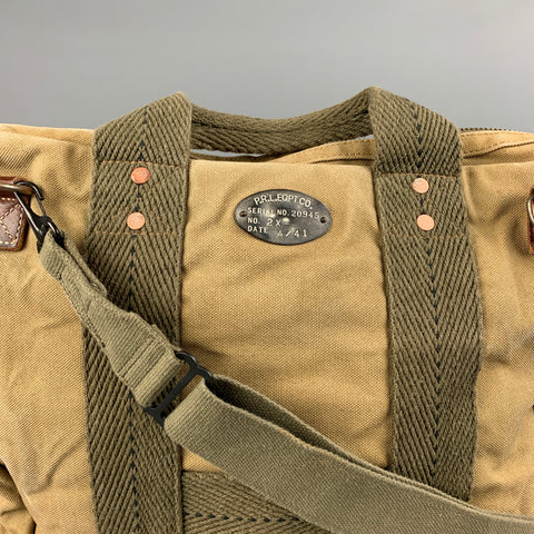 POLO by RALPH LAUREN Limited Edition Utility Equipment Khaki & Olive Red Cross Canvas Cross Body Bag