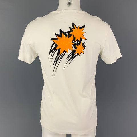 GIVENCHY Size XS White Print Cotton Mad Love T-shirt