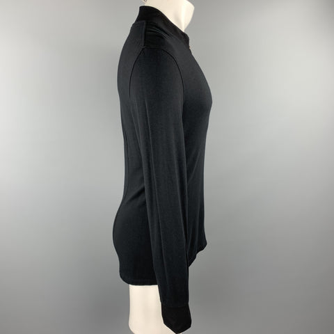 KIT AND ACE Size S Black Modal Blend Half Zip Pullover