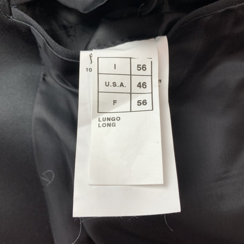 VALENTINO Size 46 Long Black Wool Peak Lapel Double Breasted Tuxedo
