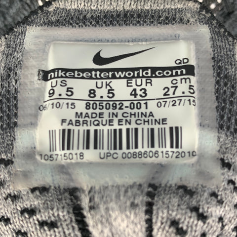 Zapatillas altas NIKE talla 9,5 de acrílico negro y gris