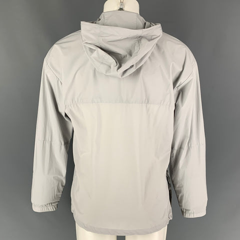 THEORY Size S Light Gray Nylon Blend Pop-Over Jacket