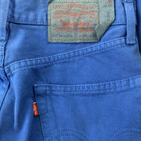 LEVI'S Size 30 Royal Blue Solid Cotton Button Fly Casual Pants