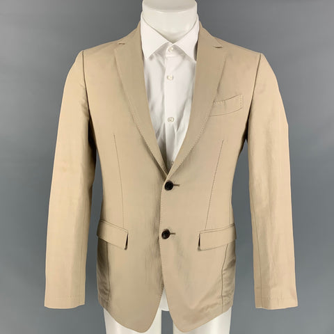 SALVATORE FERRAGAMO Taille 36 Manteau sport kaki en coton/lin
