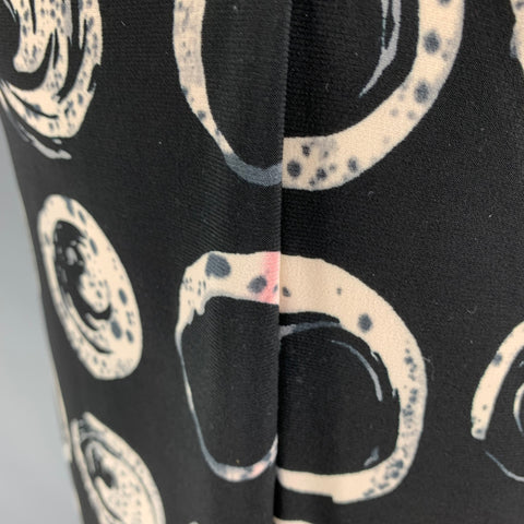 NORMA KAMALI Size S Black White Circles Dress