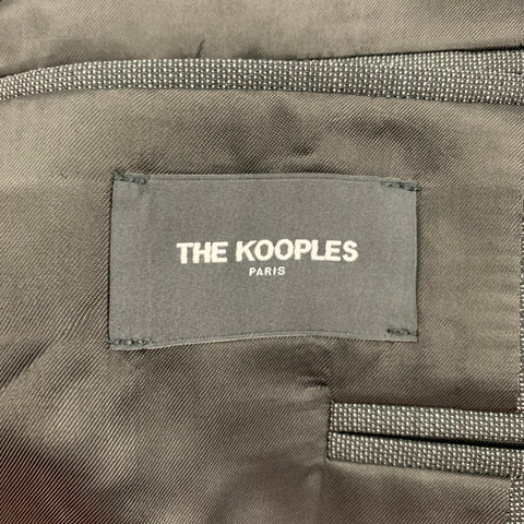 THE KOOPLES Taille 40 Manteau de sport à revers cranté en laine anthracite