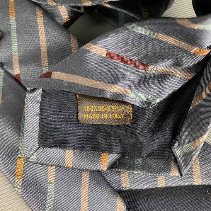 LOUIS VUITTON Multi-Color Diagonal Stripe Silk Neck Tie