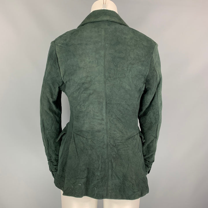PAUL HARNDEN Size M Green Boiled Suede Jacket