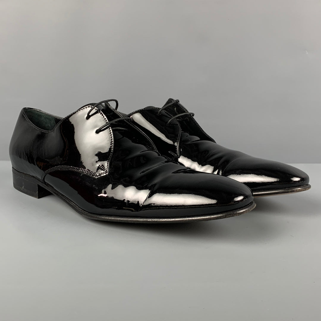 SALVATORE FERRAGAMO Talla 11 Zapatos con cordones de cuero negro