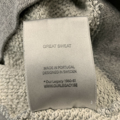 OUR LEGACY Size M Grey Heather Cotton Crew-Neck Sweatshirt