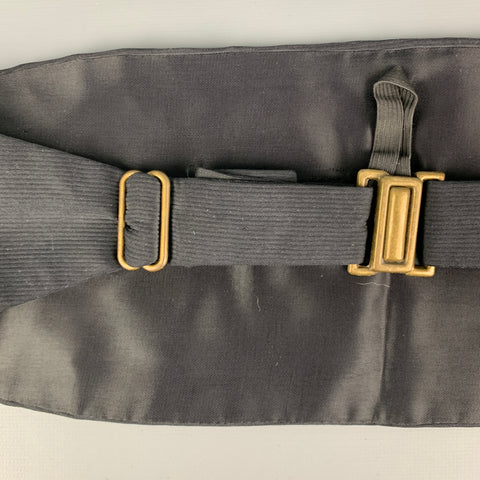 GIORGIO ARMANI Black Textured Silk Cummerbund