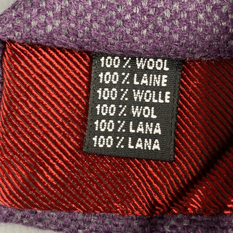 LUCIANO BARBERA Purple Grey Wool Tie