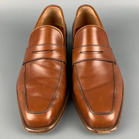 BARRETT x WILKES BASHFORD Size 7.5 Tan Leather Slip On Loafers