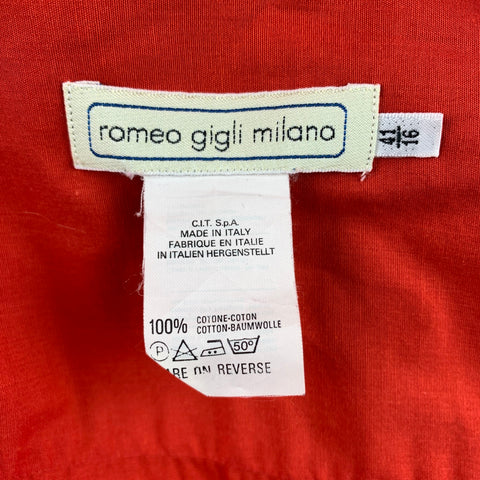 ROMEO GIGLI Size L Red Cotton Button Up Long Sleeve Shirt