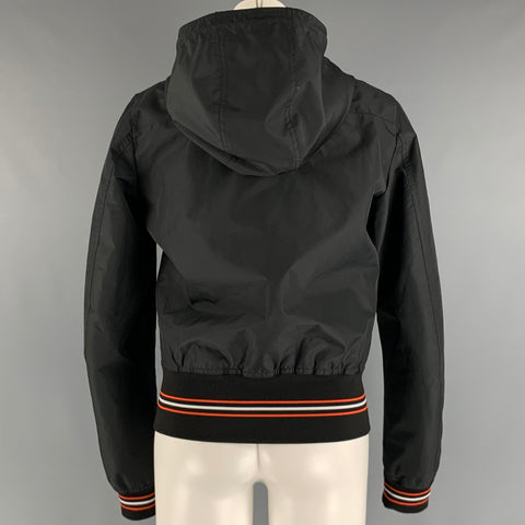 DIOR Size 34 Black Polyester Zip Up Jacket