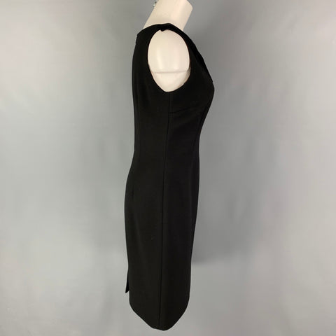 DOLCE & GABBANA Size 6 Black Animal Print Sleeveless Dress