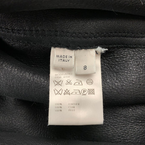 CALVIN KLEIN Taille 8 Veste zippée en peau de mouton texturée noire