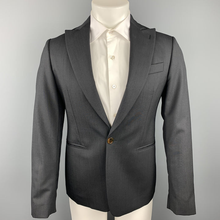 VIVIENNE WESTWOOD MAN James Taille 36 Costume à Revers en Laine Charbon