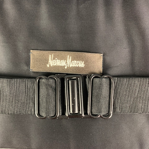 NEIMAN MARCUS Size One Size Black Solid Silk Cummerbund